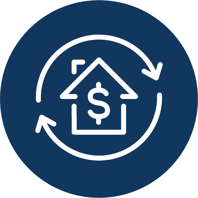 Refinancing icon — refinance your mortgage with V.I.P. Mortgage